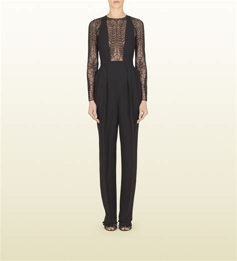 gucci lace jumpsuit